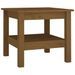 Table basse Marron miel 45x45x40 cm Bois massif de pin - Photo n°2