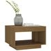 Table basse Marron miel 50x50x33,5 cm Bois de pin massif - Photo n°1