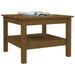 Table basse Marron miel 55x55x40 cm Bois massif de pin - Photo n°5