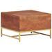 Table basse Marron miel 67x67x45 cm Bois solide d'acacia - Photo n°5