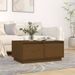 Table basse Marron miel 80x50x35 cm Bois massif de pin - Photo n°2