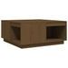 Table basse Marron miel 80x81x36,5 cm Bois massif de pin - Photo n°1