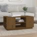 Table basse Marron miel 90x49x40,5 cm Bois massif de pin - Photo n°1