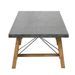 Table basse métal gris et pieds bois massif foncé Bothar - Photo n°3