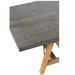 Table basse métal gris et pieds bois massif foncé Bothar - Photo n°5