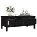 Table basse Noir 100x50x40 cm Bois massif de pin - Photo n°5