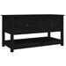 Table basse Noir 102x49x55 cm Bois massif de pin - Photo n°2