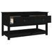 Table basse Noir 102x49x55 cm Bois massif de pin - Photo n°5