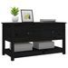 Table basse Noir 102x49x55 cm Bois massif de pin - Photo n°7