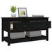 Table basse Noir 102x49x55 cm Bois massif de pin - Photo n°8