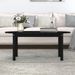 Table basse Noir 110x55x45 cm Bois massif de pin - Photo n°3