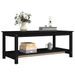 Table basse Noir 110x55x45 cm Bois massif de pin - Photo n°4