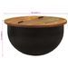 Table basse noir 50x27 cm bois de récupération massif - Photo n°6