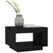 Table basse Noir 50x50x33,5 cm Bois de pin massif - Photo n°1