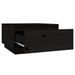 Table basse Noir 55x56x32 cm Bois massif de pin - Photo n°4