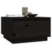 Table basse Noir 55x56x32 cm Bois massif de pin - Photo n°8