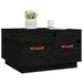 Table basse Noir 60x53x35 cm Bois massif de pin - Photo n°4