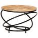 Table basse Noir 60x60x40 cm Bois massif de manguier brut - Photo n°1