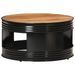 Table basse Noir 68x68x36 cm Bois d'acacia massif - Photo n°1