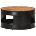 Table basse Noir 68x68x36 cm Bois d'acacia massif - Photo n°7