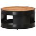 Table basse Noir 68x68x36 cm Bois d'acacia massif - Photo n°10