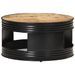 Table basse Noir 68x68x36 cm Bois massif de manguier brut - Photo n°8