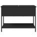 Table basse noir 70x50x50 cm bois d'ingénierie et métal - Photo n°5