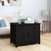 Table basse Noir 71x49x55 cm Bois massif de pin - Photo n°1