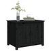 Table basse Noir 71x49x55 cm Bois massif de pin - Photo n°4