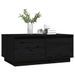 Table basse Noir 80x50x35 cm Bois massif de pin - Photo n°4