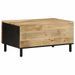 Table basse noir 80x50x40 cm bois de manguier massif brut - Photo n°5