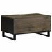 Table basse noir 80x50x40 cm bois massif de manguier - Photo n°5