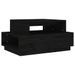 Table basse Noir 80x55x40,5 cm Bois massif de pin - Photo n°2