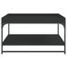 Table basse noir 80x80x45 cm bois d'ingénierie et fer - Photo n°5