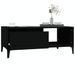 Table basse Noir 90x50x36,5 cm Bois d'ingénierie - Photo n°4