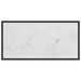 Table basse Noir avec verre marbre blanc 100x50x35 cm - Photo n°4