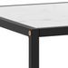 Table basse Noir avec verre marbre blanc 100x50x35 cm - Photo n°5