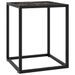 Table basse Noir avec verre marbre noir 40x40x50 cm - Photo n°1