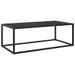 Table basse Noir avec verre noir 100x50x35 cm - Photo n°1