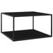 Table basse Noir avec verre noir 90x90x50 cm - Photo n°1