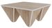 Table basse originale carrée chêne clair et blanc Diako 80 cm - Photo n°1
