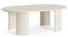 Table basse ovale en bois massif Orinda 130 cm - Photo n°1