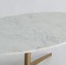 Table basse ovale marbre blanc et métal doré Sacha - Photo n°3