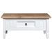 Table basse Pin mexicain Gamme Corona Blanc 100x60x45 cm - Photo n°2