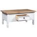 Table basse Pin mexicain Gamme Corona Blanc 100x60x45 cm - Photo n°3