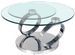 Table basse pivotante verre transparent et métal chromé Ariol - Photo n°2