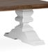 Table basse provençale bois massif de mindi blanc et marron Kirest 130 cm - Photo n°4