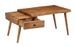 Table basse rectangulaire 1 tiroir acacia massif clair Sokena - Photo n°4