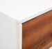 Table basse rectangulaire 1 tiroir acacia massif foncé et blanc Soken - Photo n°6