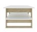 Table basse rectangulaire 2 plateaux bois blanc brillant et chêne clair Tchita - Photo n°5